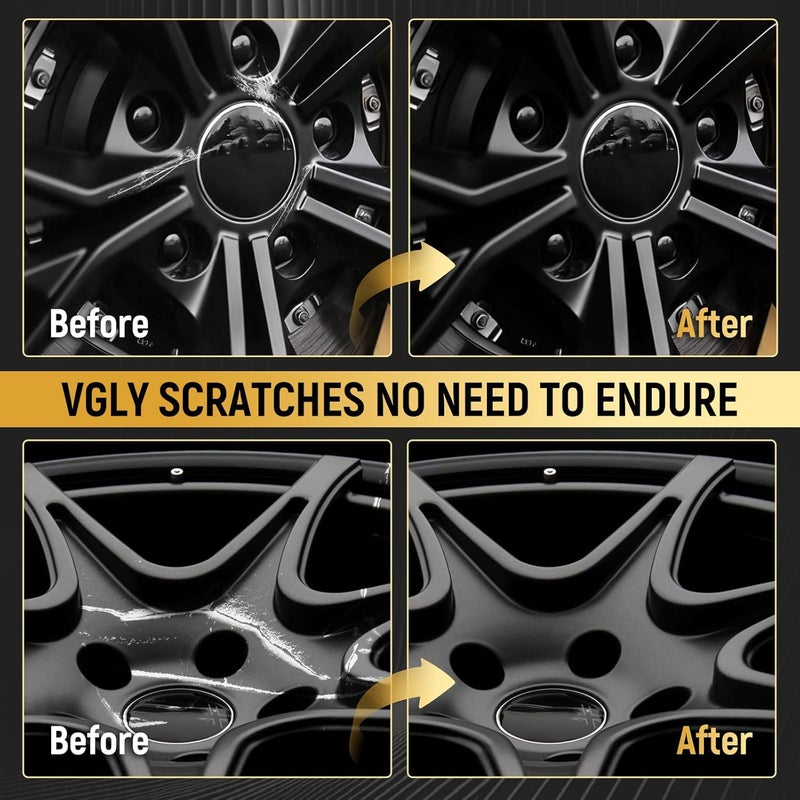 SENVEN Black Touch Up Paint Rim Paint Wheel Scratch Repair Kit for Curb Rash & Scratches, Universal Black Enamel Repair Scratch Resistant 1.5 fl oz Car Touch Up Pen - Image 5